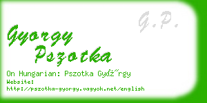 gyorgy pszotka business card